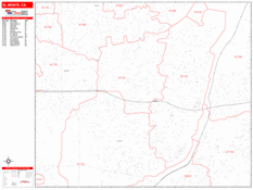 El Monte Digital Map Red Line Style